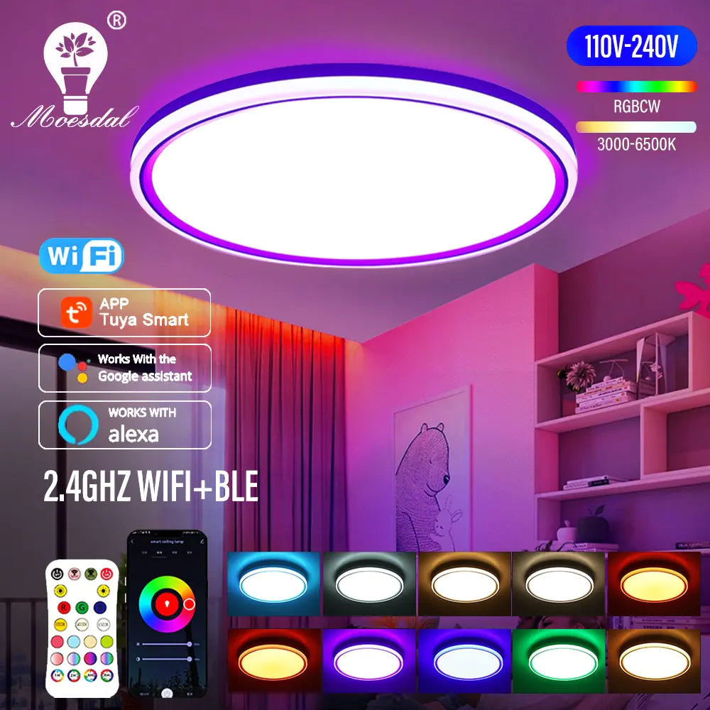 💡 Transform Your Home Atmosphere with the Living Room 24W Slim Ceiling Light