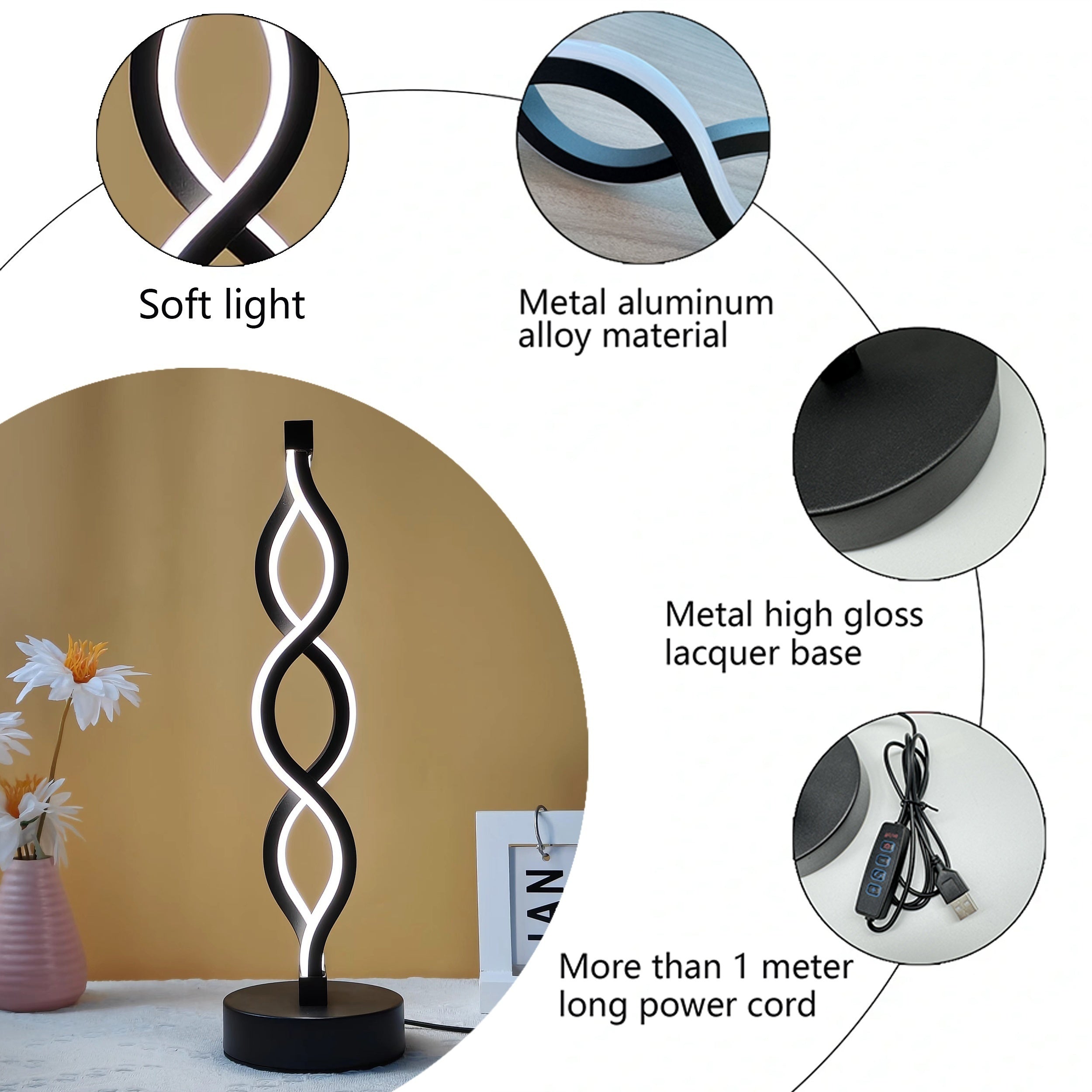 Creative LED Desk Lamp  Stylish  Durable Nightlight