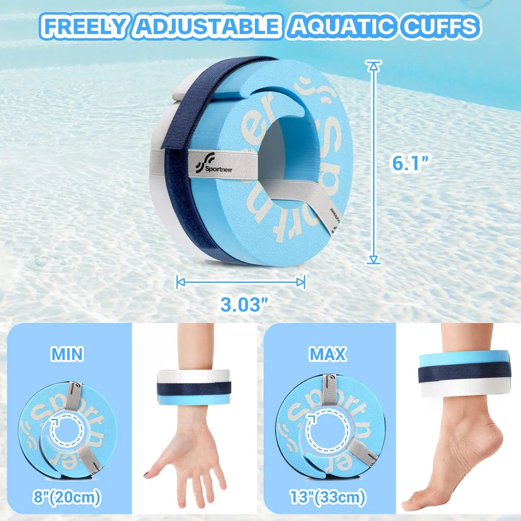 6-Piece Aqua Fitness Set – Swim Belt, Ankle Weights & Water Exercise Equipment for Pool Therapy