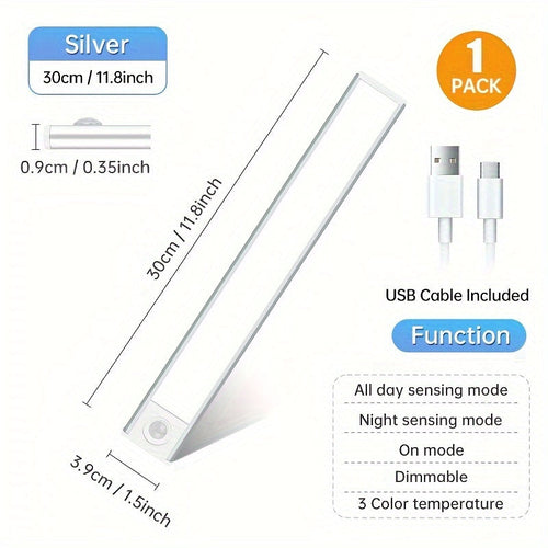 Wireless Motion Sensor LED Cabinet Light  Rechargeable Adjustable