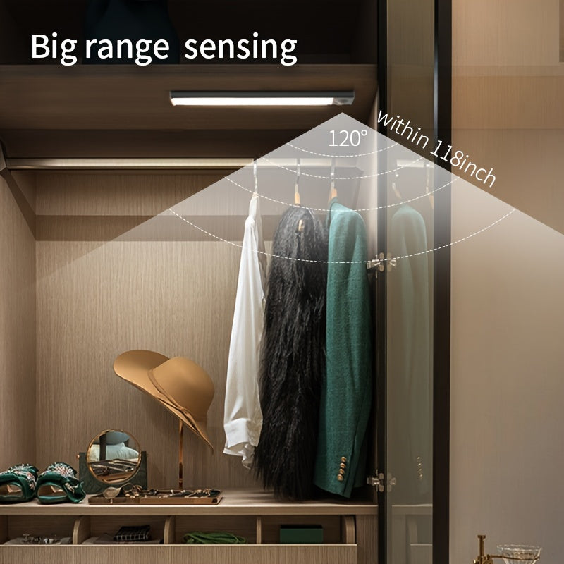 Wireless Motion Sensor LED Cabinet Light  Rechargeable Adjustable