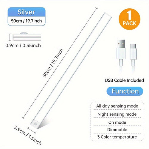 Wireless Motion Sensor LED Cabinet Light  Rechargeable Adjustable
