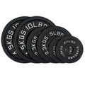 AboveGenius Cast Iron 2-Inch Olympic Weight Plates Set for Strength Training